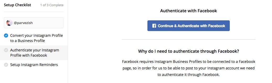 Authenticate with FB
