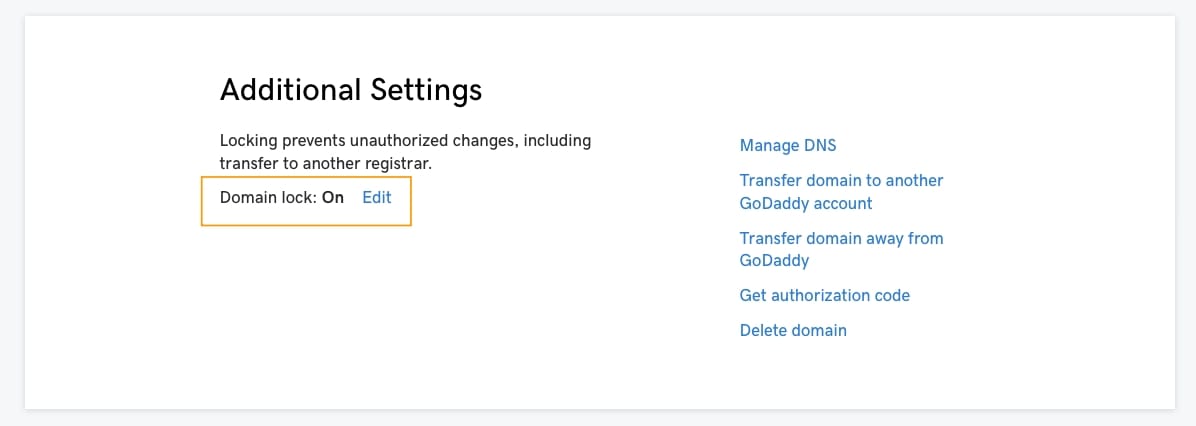 Turning off Domain Lock