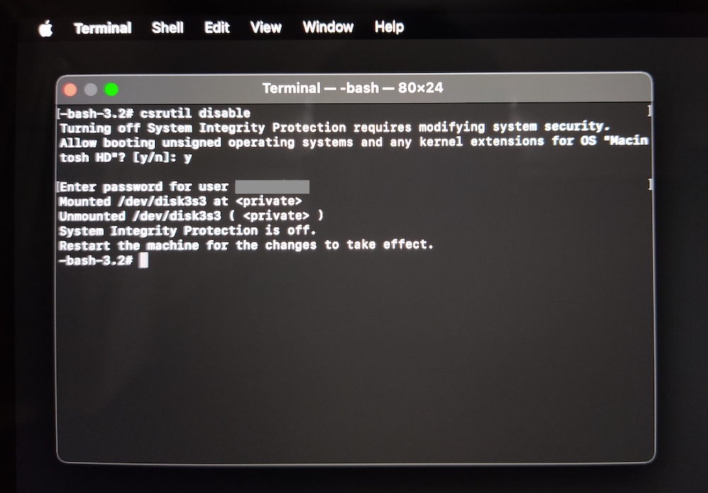 Disabling SIP on MacBook Pro with M1 Chip