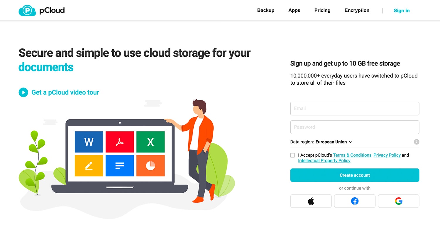 pCloud Sign Up Process