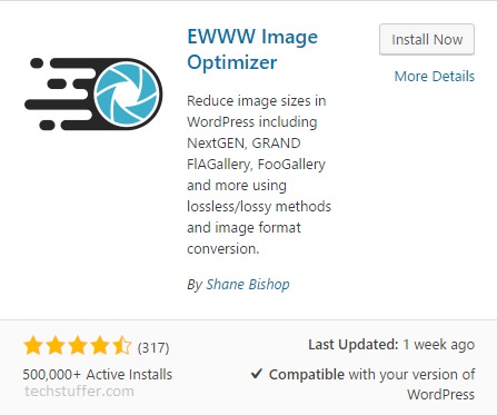 Installing Ewww Image Optimizer