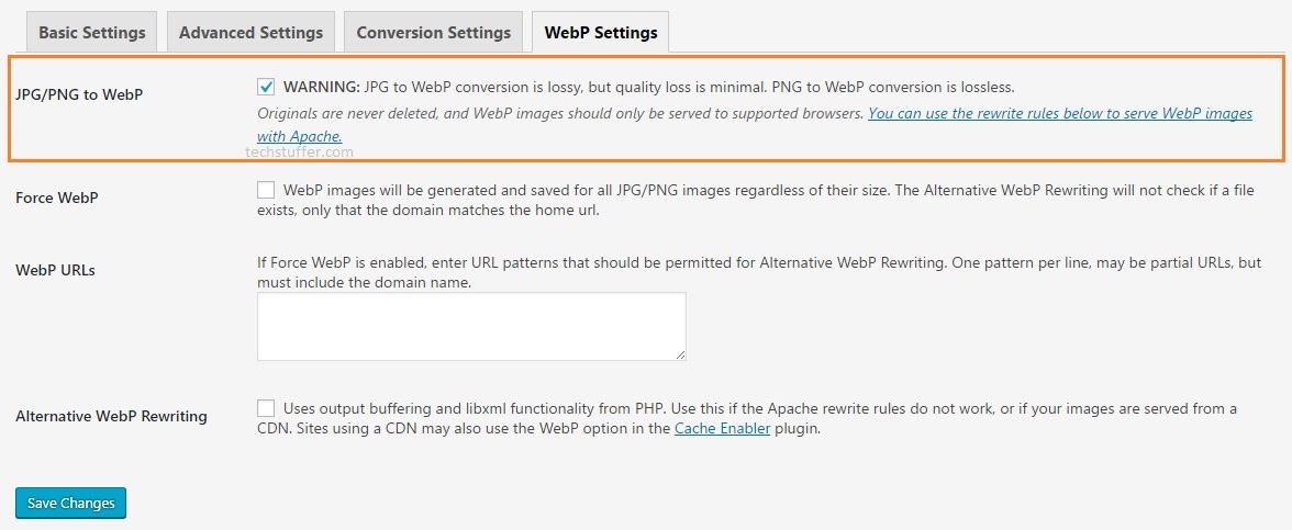 Enabling WebP Support in EWWW Image Optimizer
